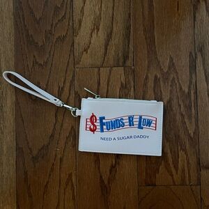 White Wristlet with Fun Graphic